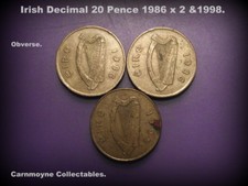 Irish Decimal 20 Pence 1986 x