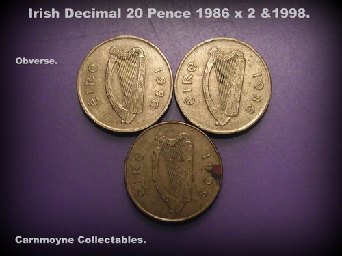 Irish decimal pence 1986 - 20,