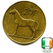 An IRISH 1995 TWENTY PENCE 20p