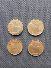Four Irish 20p coins 1998 1999