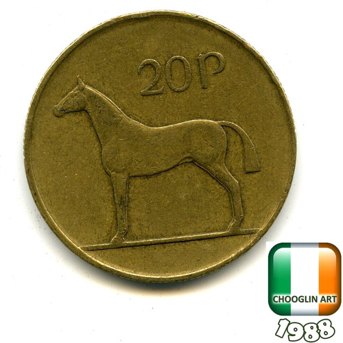 Irish 1988 twenty pence 20p - twenty,
