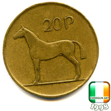 An IRISH 1998 TWENTY PENCE 20p